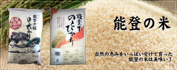 自然の恵みをいっぱい受けて育った能登の米は美味い！